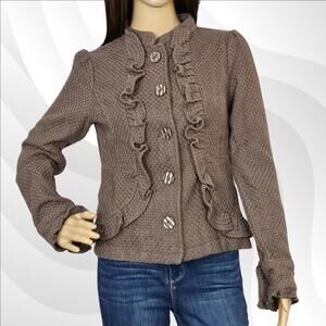 2/$20 Decree Brown Long Sleeve Sweater Size S | Cozy & Casual Layers